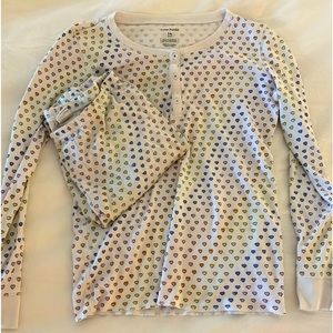 rainbow heart roller rabbit pajamas